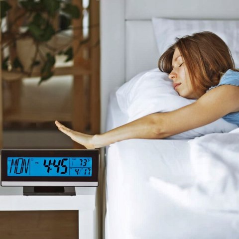 Budzik elektroniczny cyfrowy z wyświetlaczem termometr data alarm zegarek Fortrade