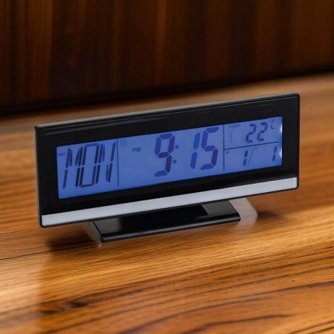 Budzik elektroniczny cyfrowy z wyświetlaczem termometr data alarm zegarek Fortrade