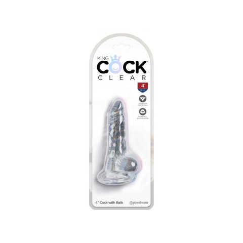 Dildo 10Cm King Cock Clear Cock With Balls Pipedream King Cock