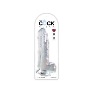 Dildo 23Cm King Cock Clear With Balls Pipedream King Cock