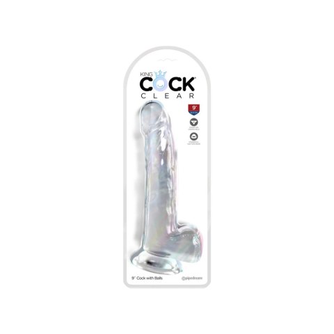 Dildo 23Cm King Cock Clear With Balls Pipedream King Cock