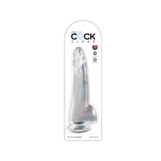 Dildo 25Cm King Cock Clear With Balls Pipedream King Cock