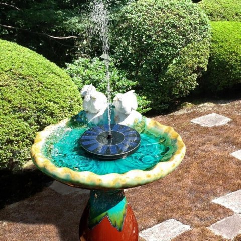 FONTANNA SOLARNA OGRODOWA PŁYWAJĄCA DO OCZKA WODNEGO STAWU DO OGRODU