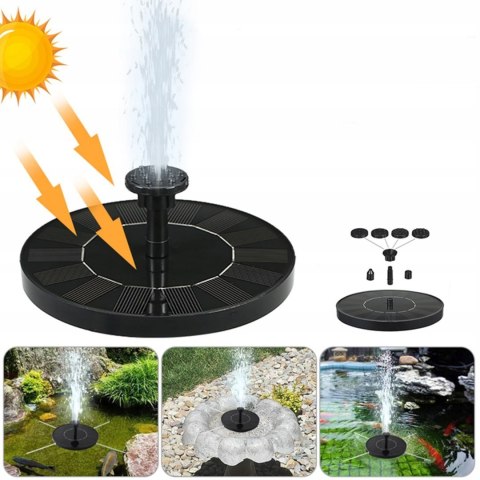 FONTANNA SOLARNA OGRODOWA PŁYWAJĄCA DO OCZKA WODNEGO STAWU DO OGRODU