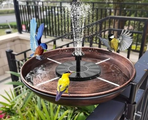 FONTANNA SOLARNA OGRODOWA ŚWIECĄCA RGB LED PŁYWAJĄCA DO OCZKA WODNEGO