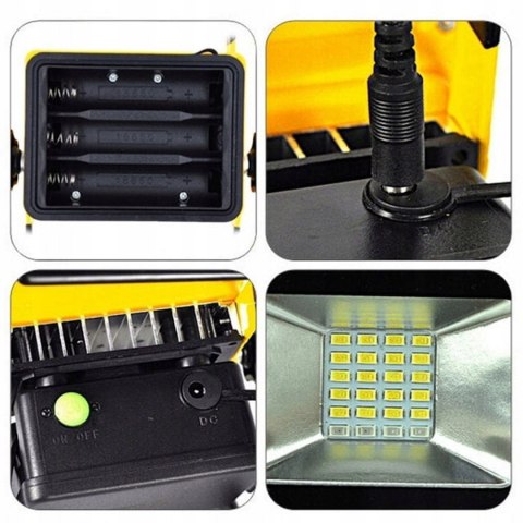 HALOGEN PRZENOŚNY LAMPA LED WARSZTATOWA MOCNY NAŚWIETLACZ SMD BUDOWLANY Fortrade