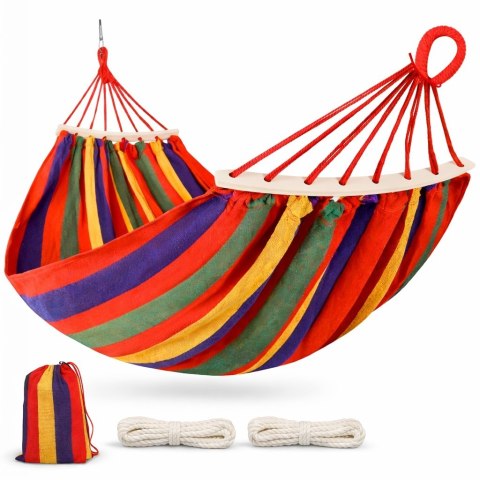 HAMAK 1 OSOBOWY STELAŻ OGRODOWY HUŚTAWKA MOCNY WZMOCNIONY DUŻY + TORBA 200*80 Fortrade