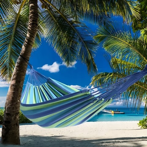 HAMAK 2 OSOBOWY OGRODOWY XXL HUŚTAWKA MOCNY WZMOCNIONY PAŁĄK DUŻY + TORBA 200*150 Fortrade