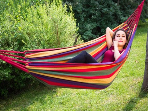 HAMAK OGRODOWY 200x80cm HUŚTAWKA LEŻAK WISZĄCY JEDNOOSOBOWY BUJAK Fortrade