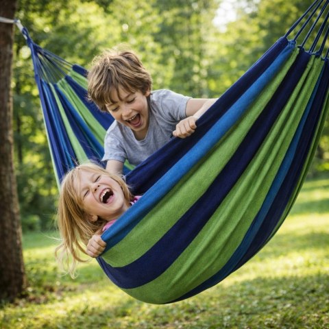 HAMAK OGRODOWY 200x80cm HUŚTAWKA LEŻAK WISZĄCY JEDNOOSOBOWY BUJAK Fortrade