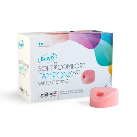 Tampony Bez Sznurka Nawilżane Soft Comfort Tampons Wet 8 Szt. Beppy Beppy