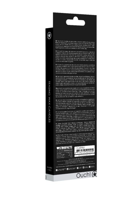 Teasing Wax Candles Large 4-Pack Black - Czarny Zestaw Długich Świec Do Bdsm Ouch! by Shots Ouch! by Shots