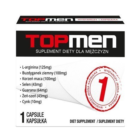 Topmen Suplement Diety Na Erekcję 1 Kapsułka SHS Sexual Health Series