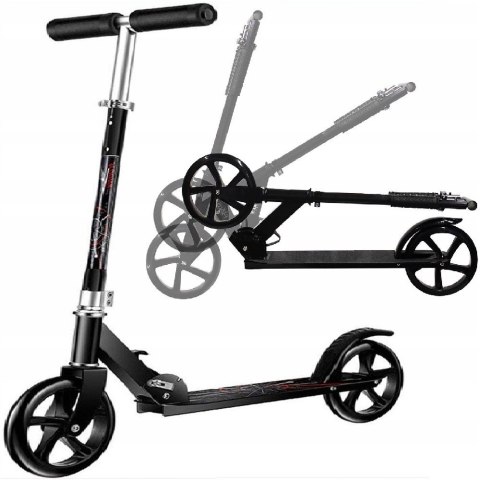 HULAJNOGA MIEJSKA DLA DOROSŁYCH I DZIECI SKŁADANA KOMPAKTOWA DUŻE KOŁA URBAN BEZ HAMULCA Fortrade