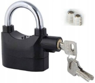 KŁÓDKA Z ALARMEM ZAMEK ZAPIĘCIE GŁOŚNIK ALARM ZABEZPIECZENIE Fortrade