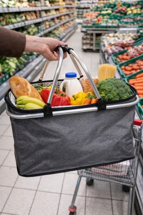 Kosz Koszyk termiczny składany 30L torba piknikowa wodoodporna Fortrade