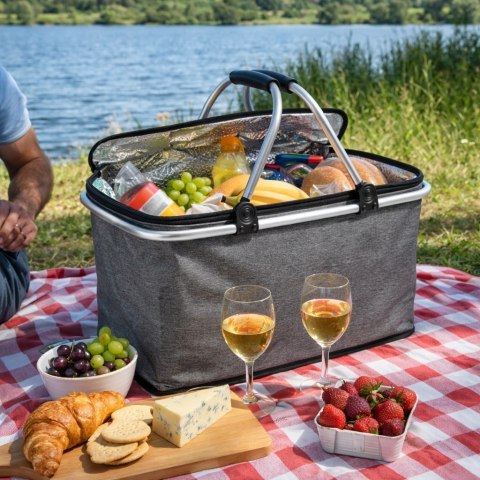 Kosz Koszyk termiczny składany 30L torba piknikowa wodoodporna Fortrade