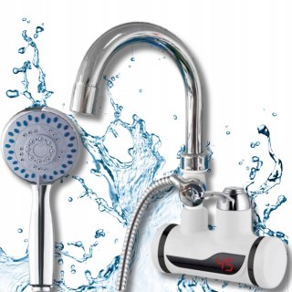 Kran podgrzewacz wody z prysznicem ścienny Fortrade