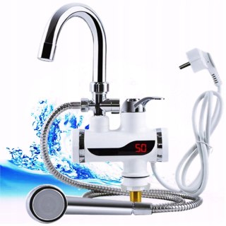 Kran podgrzewacz wody z prysznicem stojący Fortrade