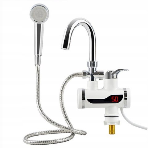 Kran podgrzewacz wody z prysznicem stojący Fortrade