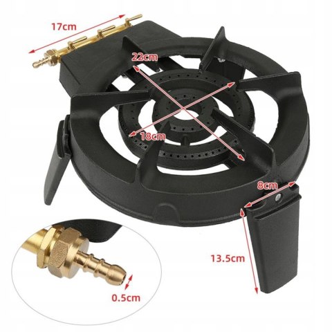 Kuchenka turystyczna żeliwna okrągła palnik Fortrade