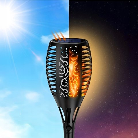 LAMPA SOLARNA OGRODOWA POCHODNIA LAMPKI SOLARNE DO OGRODU LED Fortrade