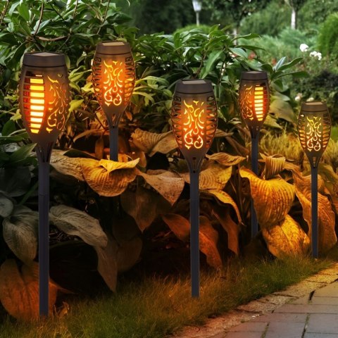 LAMPA SOLARNA OGRODOWA POCHODNIA LAMPKI SOLARNE DO OGRODU LED Fortrade