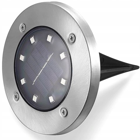 LAMPKA OGRODOWA SOLARNA DYSK LED WBIJANA NAJAZDOWA GRUNTOWE LAMPY DYSKI Fortrade