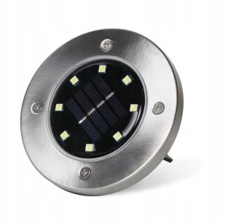 LAMPKA OGRODOWA SOLARNA DYSK LED WBIJANA NAJAZDOWA GRUNTOWE LAMPY DYSKI Fortrade