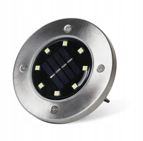 LAMPKA OGRODOWA SOLARNA DYSK LED WBIJANA NAJAZDOWA GRUNTOWE LAMPY DYSKI Fortrade