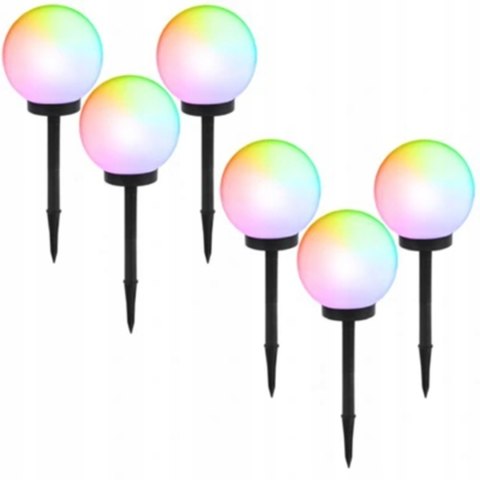 Lampki ogrodowe solar wbijana kula rgb 10 cm Fortrade