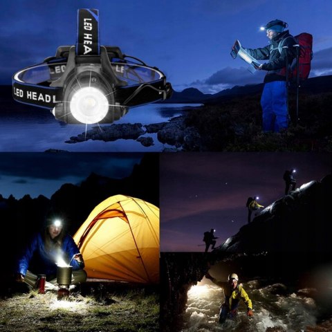 Latarka czołowa 1 led t6 Fortrade