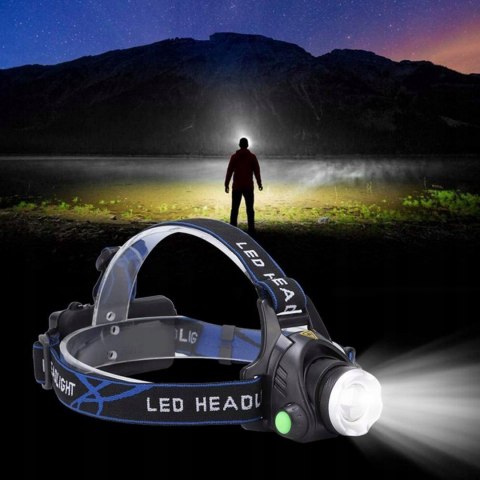 Latarka czołowa 1 led t6 Fortrade