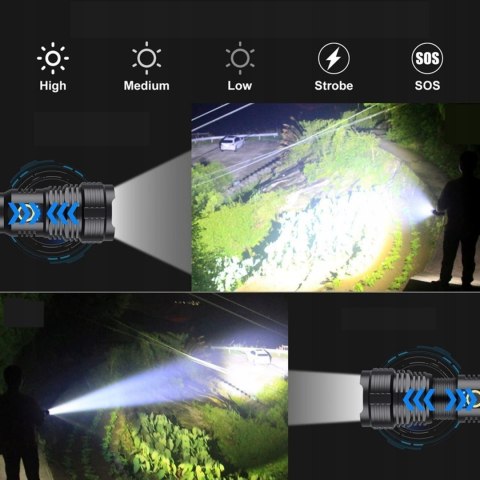 Latarka ręczna mocna cree nowa Fortrade