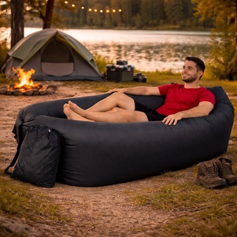 Leżak dmuchany Lazy Bag bez pompki - sofa powietrzna na plażę i camping Fortrade
