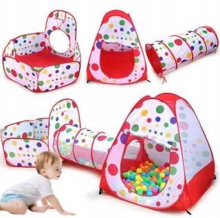 Namiot dla dzieci duży tunel suchy basen iglo domek kosz na piłeczki 3 w 1 Fortrade