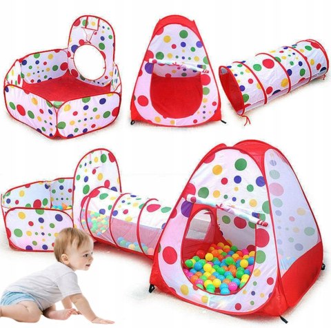 Namiot dla dzieci duży tunel suchy basen iglo domek kosz na piłeczki 3 w 1 Fortrade