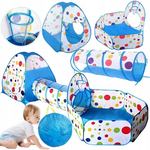 Namiot dla dzieci duży tunel suchy basen iglo domek kosz na piłeczki 3 w 1 Fortrade