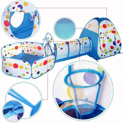 Namiot dla dzieci duży tunel suchy basen iglo domek kosz na piłeczki 3 w 1 Fortrade
