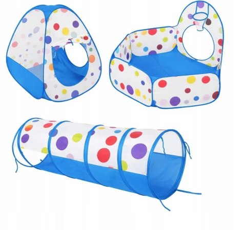 Namiot dla dzieci duży tunel suchy basen iglo domek kosz na piłeczki 3 w 1 Fortrade
