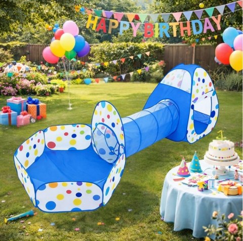 Namiot dla dzieci duży tunel suchy basen iglo domek kosz na piłeczki 3 w 1 Fortrade