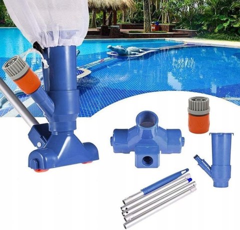 ODKURZACZ DO BASENU Z DRĄŻKIEM ZESTAW DO CZYSZCZENIA DNA BASENU