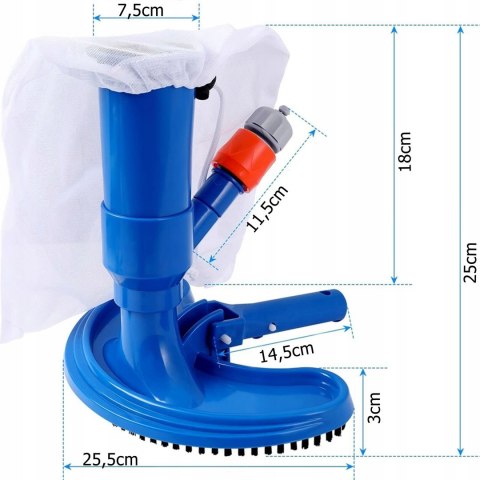 ODKURZACZ DO BASENU ZESTAW DO CZYSZCZENIA DNA BASENU - ODKURZACZ BASENOWY Fortrade