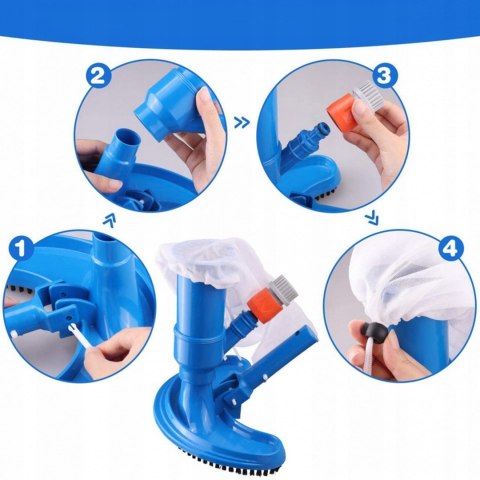 ODKURZACZ DO BASENU ZESTAW DO CZYSZCZENIA DNA BASENU - ODKURZACZ BASENOWY Fortrade