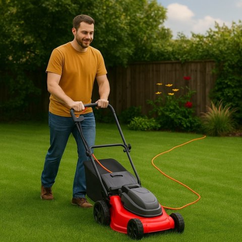 PRZEDŁUŻACZ OGRODOWY DO KOSIARKI GRUBY PRZEWÓD SZNUR BUDOWLANY KABEL 30m 2x Fortrade