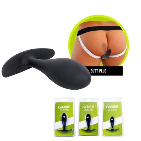 Korek analny All Day Long Silicone Butt Plug Black M Brutus Brutus