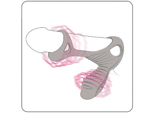 Pierścień Uciskowy Na Penisa Gladiator F + Lrs Black Adrien Lastic Adrien Lastic