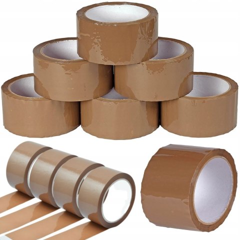 Taśma klejąca pakowa do kartonów paczek mocna do pakowania zestaw 36 sztuk Fortrade