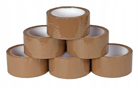 Taśma klejąca pakowa do kartonów paczek mocna do pakowania zestaw 36 sztuk Fortrade