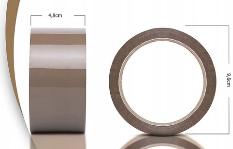 Taśma klejąca pakowa do kartonów paczek mocna do pakowania zestaw 36 sztuk Fortrade